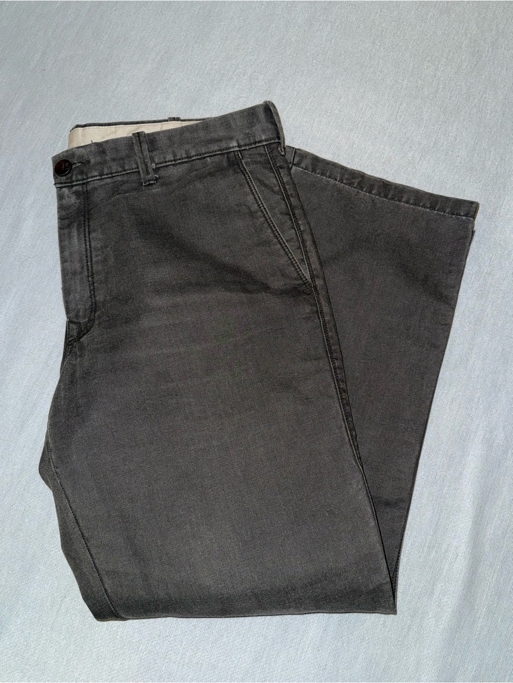 Life Khaki Men's Charcoal Grey Casual Chino Pants - size 34x29